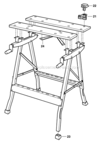Part Location Diagram of 2610398929 Skil Workpiece Support / 25
