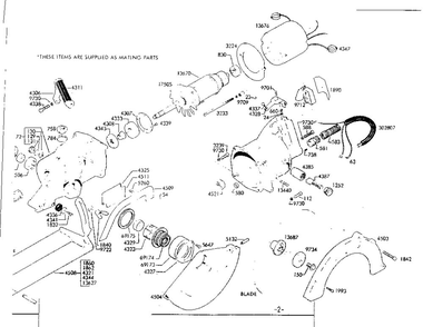 Motor Assembly Diagram and Parts List for 107  Skil Circular Saw