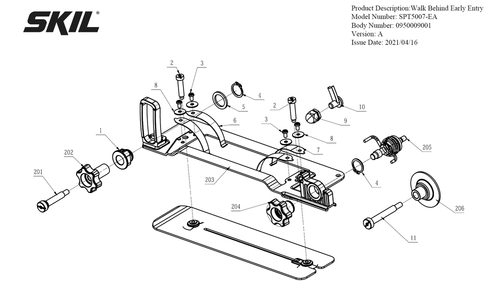 Part Location Diagram of 3660380001 Skil Leaf Spring