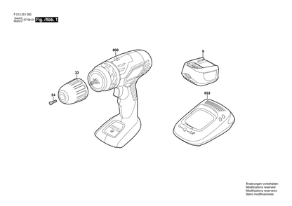 Fig-0 Diagram and Parts List for 2510-02  Skil Cordless Drill