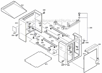 Page D Diagram and Parts List for 3700 F012370000 Skil Table Saw