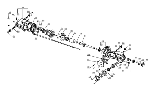 Fig-0 Diagram and Parts List for SPT88-01-02-MOTOR-UNIT  Skil Saw
