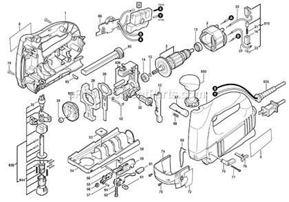 Part Location Diagram of 2603490017 Bosch Tool SCREW