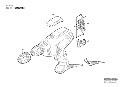 Fig-0 Diagram and Parts List for 6237-04  Skil Cordless Drill