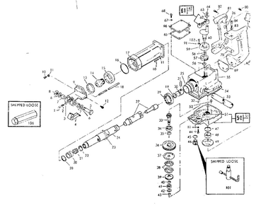 Replacement Parts Diagram and Parts List for 731  Skil Hammer Drill