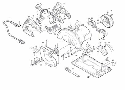 Page A Diagram and Parts List for 5780-02 F012568001 Skil Circular Saw