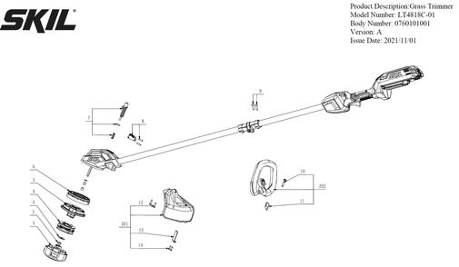 Part Location Diagram of 4870483001 Skil Switch Assembly