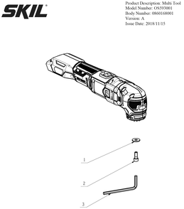 Part Location Diagram of 5680028002 Skil Hexagon Wrench