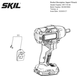 Section 1 Diagram and Parts List for IW5739-00 A Skil Hammer Drill