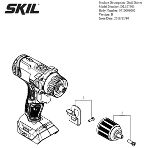 Part Location Diagram of 2826568001 Skil Hook Assembly