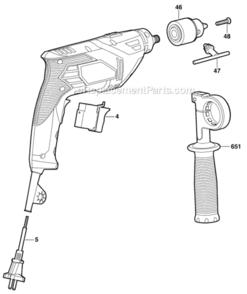 Page A Diagram and Parts List for 6335-01  Skil Electric Drill