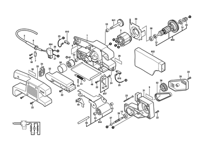 Fig-0 Diagram and Parts List for 7313-08 F012731304 Skil Sander