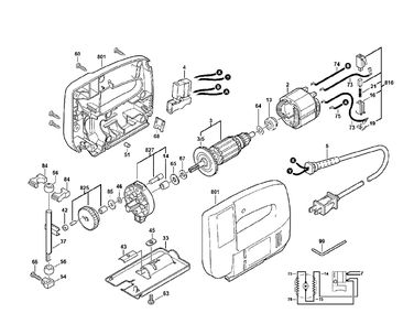 Fig-0 Diagram and Parts List for MM8540 Type-2 Skil Saw