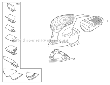 Page A Diagram and Parts List for 7302-02  Skil Sander Polisher
