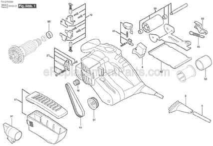 Part Location Diagram of 2610930930 Bosch Tool CORD 120V (SC707-1)