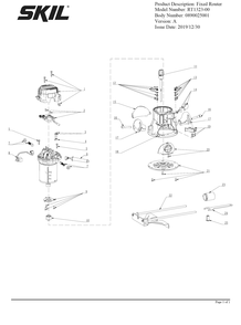 Part Location Diagram of 2827325001 Skil Left Control Handle Assembly