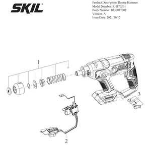 Part Location Diagram of 2826541001 Skil Knob Assembly