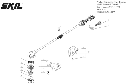Part Location Diagram of 5610040007 Skil Tapping Screw