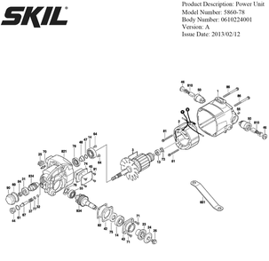 Part Location Diagram of 3422139001 Skil Motor Housing