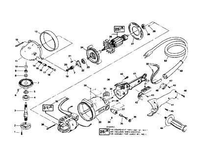 Fig-0 Diagram and Parts List for 9745 Type-1 Skil Sander