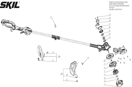 Part Location Diagram of 5610055004 Skil Tapping Screw