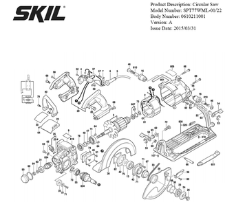 Part Location Diagram of 2244293005 Skil Nameplate