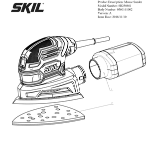 Part Location Diagram of 2825946001 Skil Dust Container