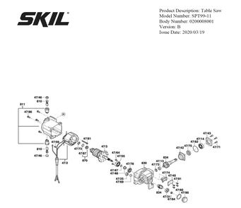 Part Location Diagram of 5610340001 Skil Screw