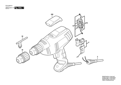 Fig-0 Diagram and Parts List for 6325-01  Skil Drill