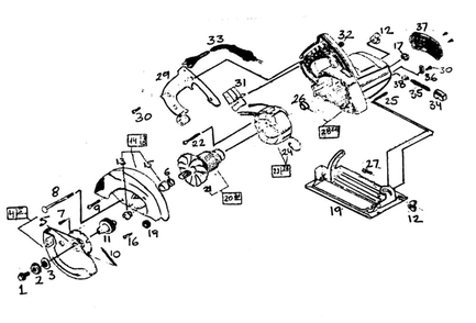 Part Location Diagram of 301128 Skil Cover