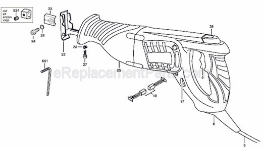 Part Location Diagram of 2610946300 Skil Blade Clamp