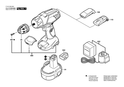 Part Location Diagram of F012256600 Bosch Bare Drill