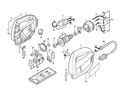 Fig-0 Diagram and Parts List for 4280-01 F012428000 Skil Saw