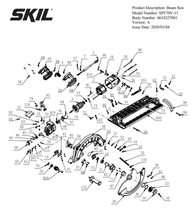 Part Location Diagram of 4870631001 Skil Trigger Switch
