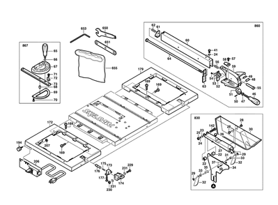Fig-1 Diagram and Parts List for 3700-01 F012370000 Skil Saw