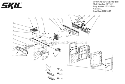 Part Location Diagram of 3550847001 Skil Shaft