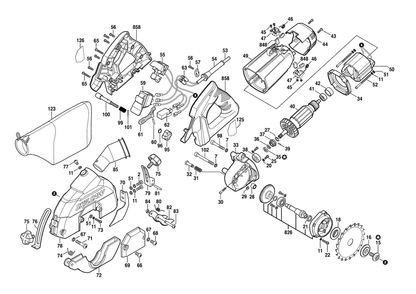 Fig-0 Diagram and Parts List for 3600-01  Skil Saw