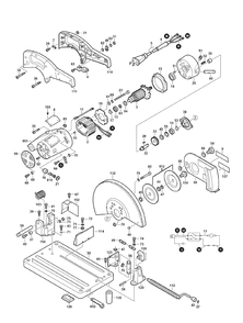 Fig-0 Diagram and Parts List for 3824 Type-1 Skil Saw