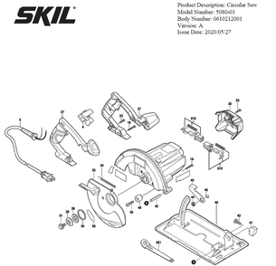 Part Location Diagram of 3900097001 Skil Handle Set