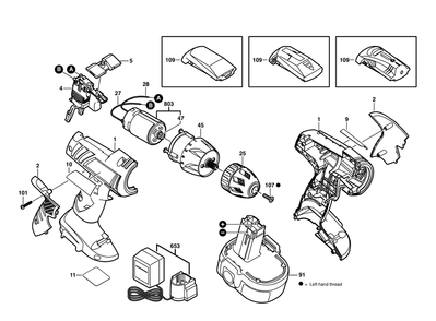 Part Location Diagram of 2730346006 Skil Direct-Current Motor