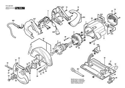 Fig-0 Diagram and Parts List for 5650-01  Skil Saw