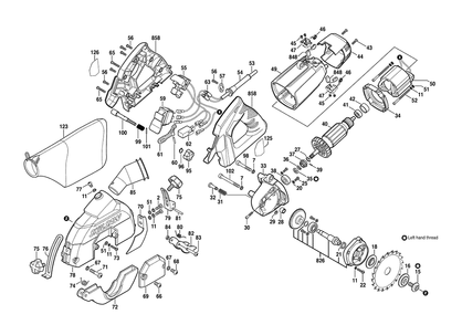 Fig-0 Diagram and Parts List for 3600-01 F012360000 Skil Saw