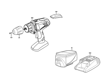 Part Location Diagram of 1619X03438 Bosch Service Assembly