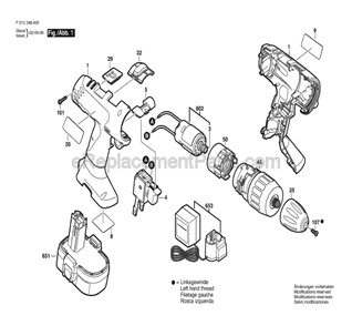 Part Location Diagram of 2603490018 Bosch Tool SCREW