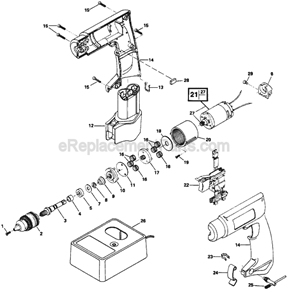 Part Location Diagram of 2610067974 Skil Chuck