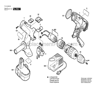 Part Location Diagram of 2606316188 Bosch Pinion