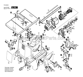 Page A Diagram and Parts List for 3400 F012340000 Skil Table Saw