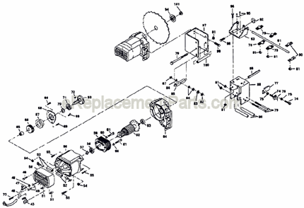 Page B Diagram and Parts List for 3400 TYPE 2 F012340098 Skil Table Saw