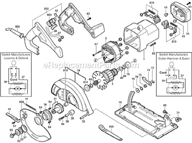 Page A Diagram and Parts List for 5150 TYPE 1 F012515000 Skil Circular Saw
