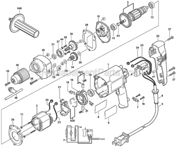Part Location Diagram of 2610348635 Bosch Tool CHUCK KEY